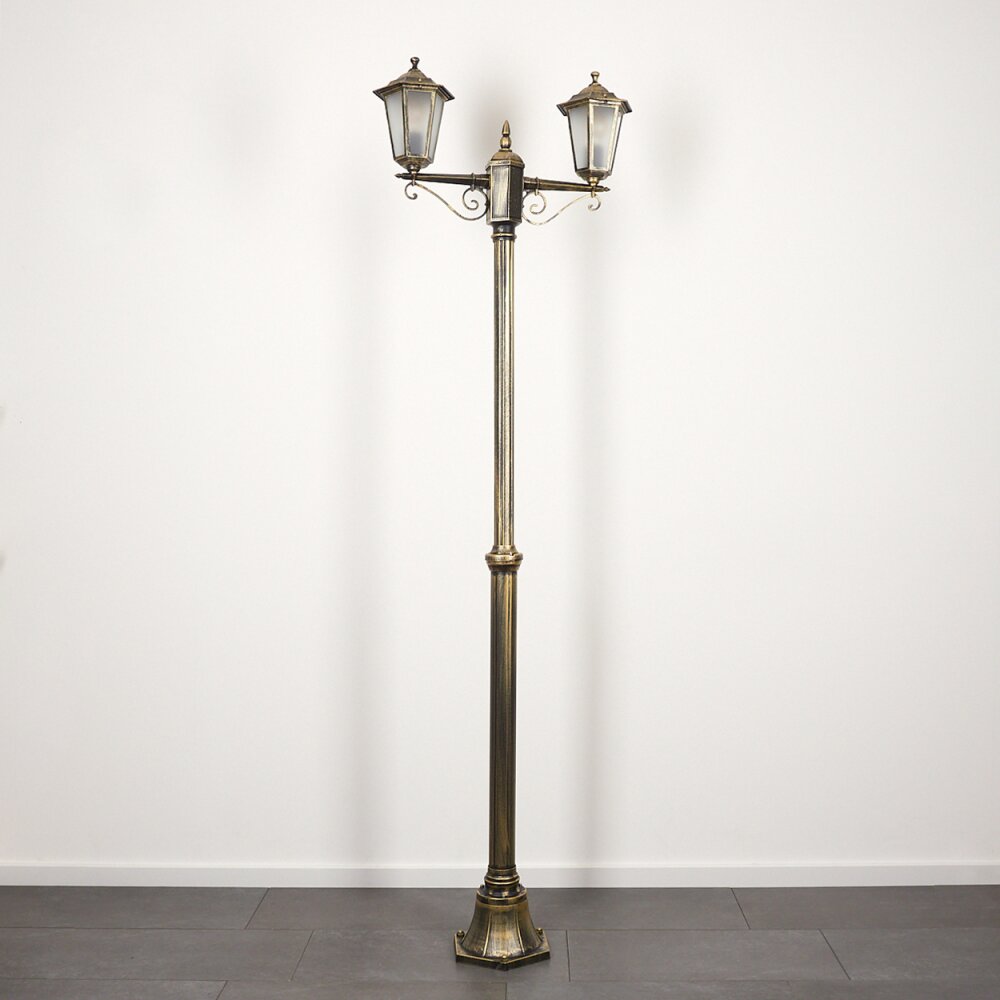 Loria Kandelaber Braun, Gold, 2-flammig