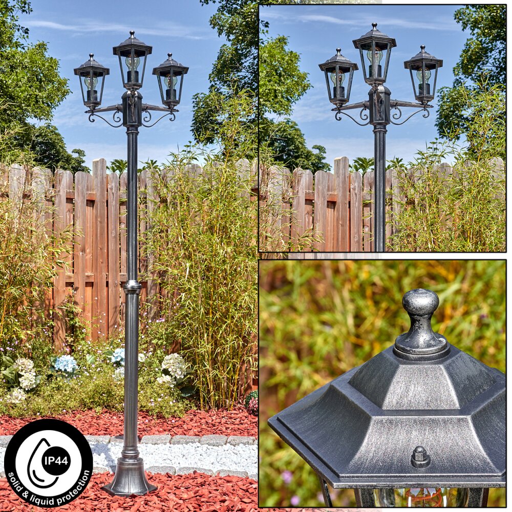 Loria Kandelaber Schwarz, Silber, 3-flammig main product photo