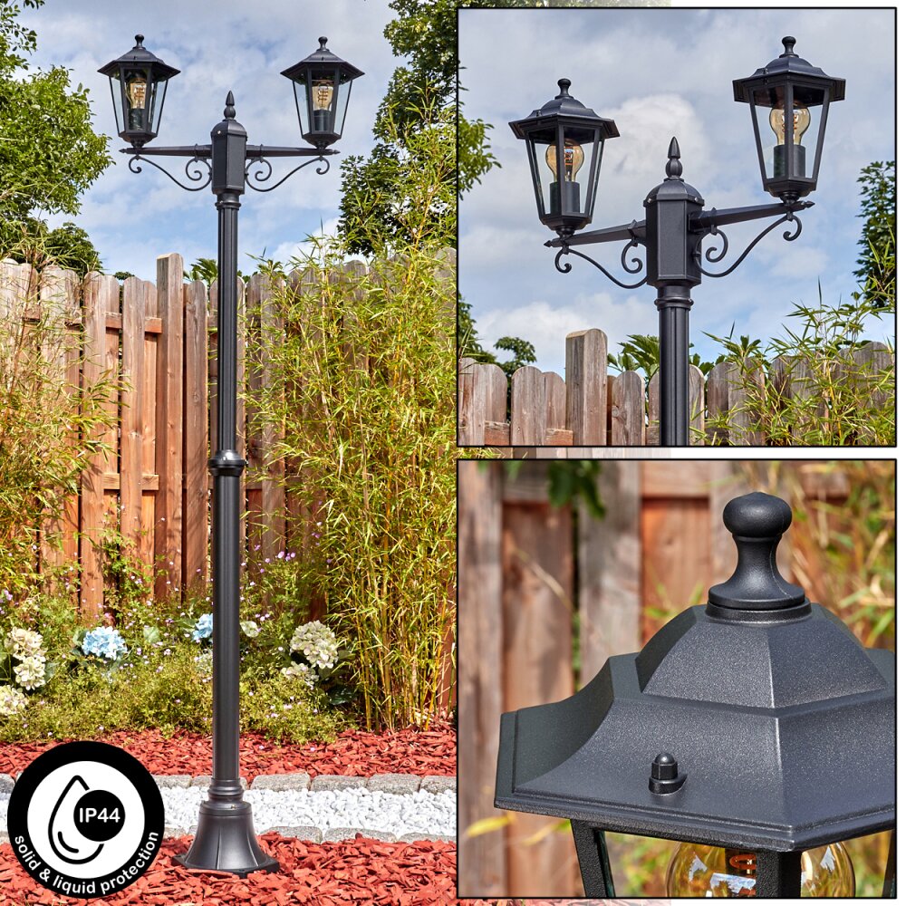 Loria Kandelaber Schwarz, 2-flammig main product photo