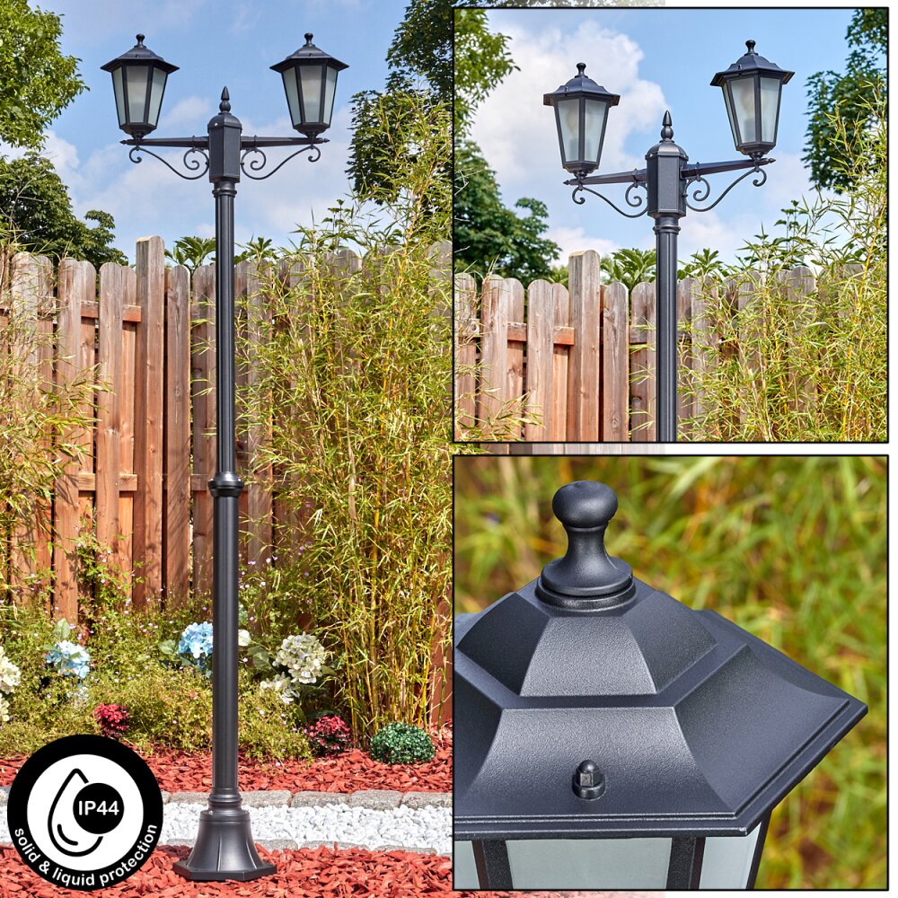 Loria Kandelaber Schwarz, 2-flammig main product photo
