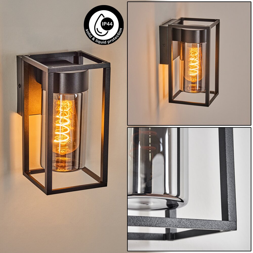 Doninhas Außenwandleuchte Schwarz, 1-flammig main product photo