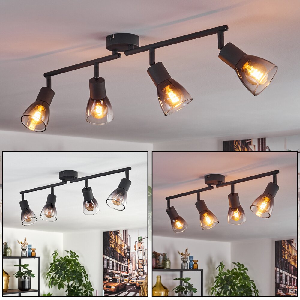 Medelim Deckenleuchte Klar, Rauchfarben, 4-flammig main product photo