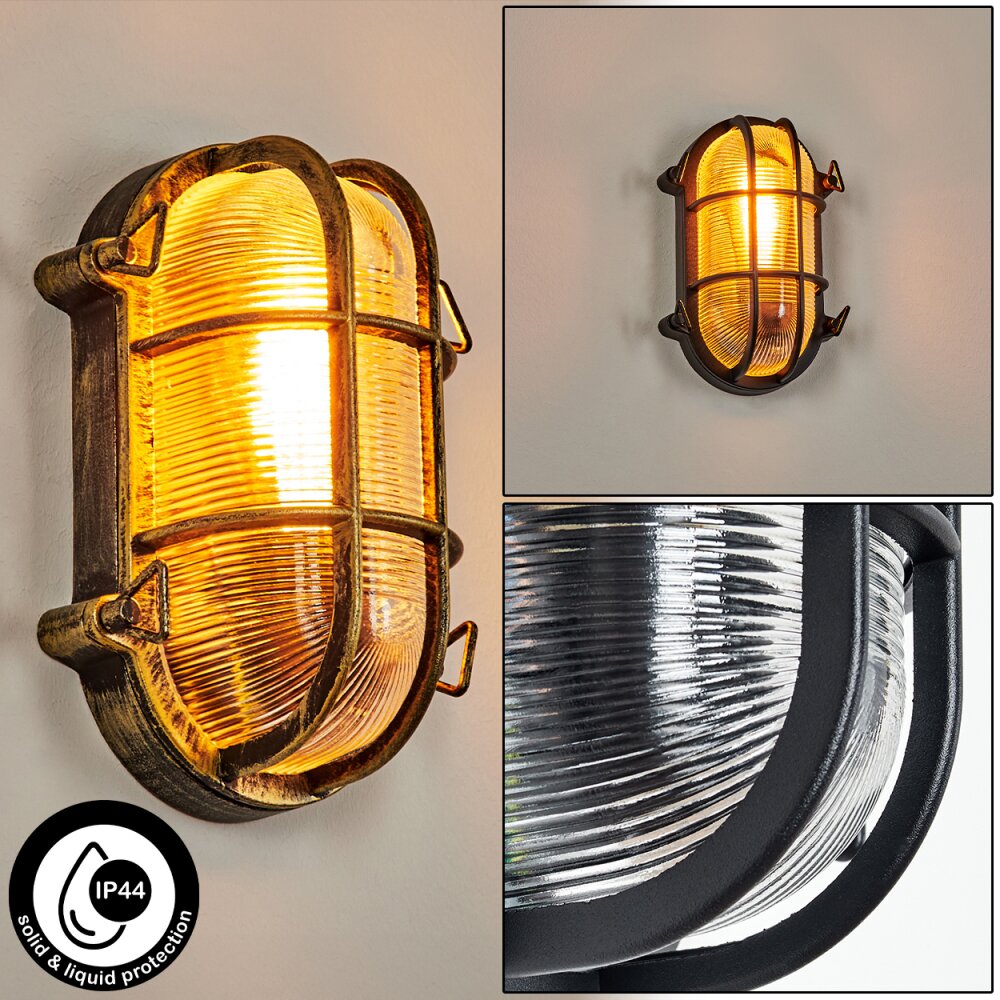 Godel Außenwandleuchte Gold, Schwarz, 1-flammig main product photo