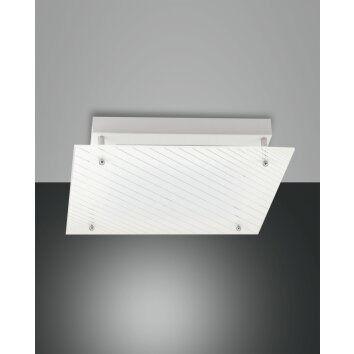 Fabas Luce Plisset Deckenleuchte LED Weiß, 1-flammig