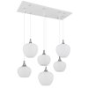 Globo Maxy Hängeleuchte Chrom, Weiß, 6-flammig Globo Maxy Hängeleuchte Chrom, Weiß, 6-flammig