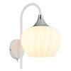 Globo Maxy Wandleuchte Chrom, Weiß, 1-flammig Globo Maxy Wandleuchte Chrom, Weiß, 1-flammig
