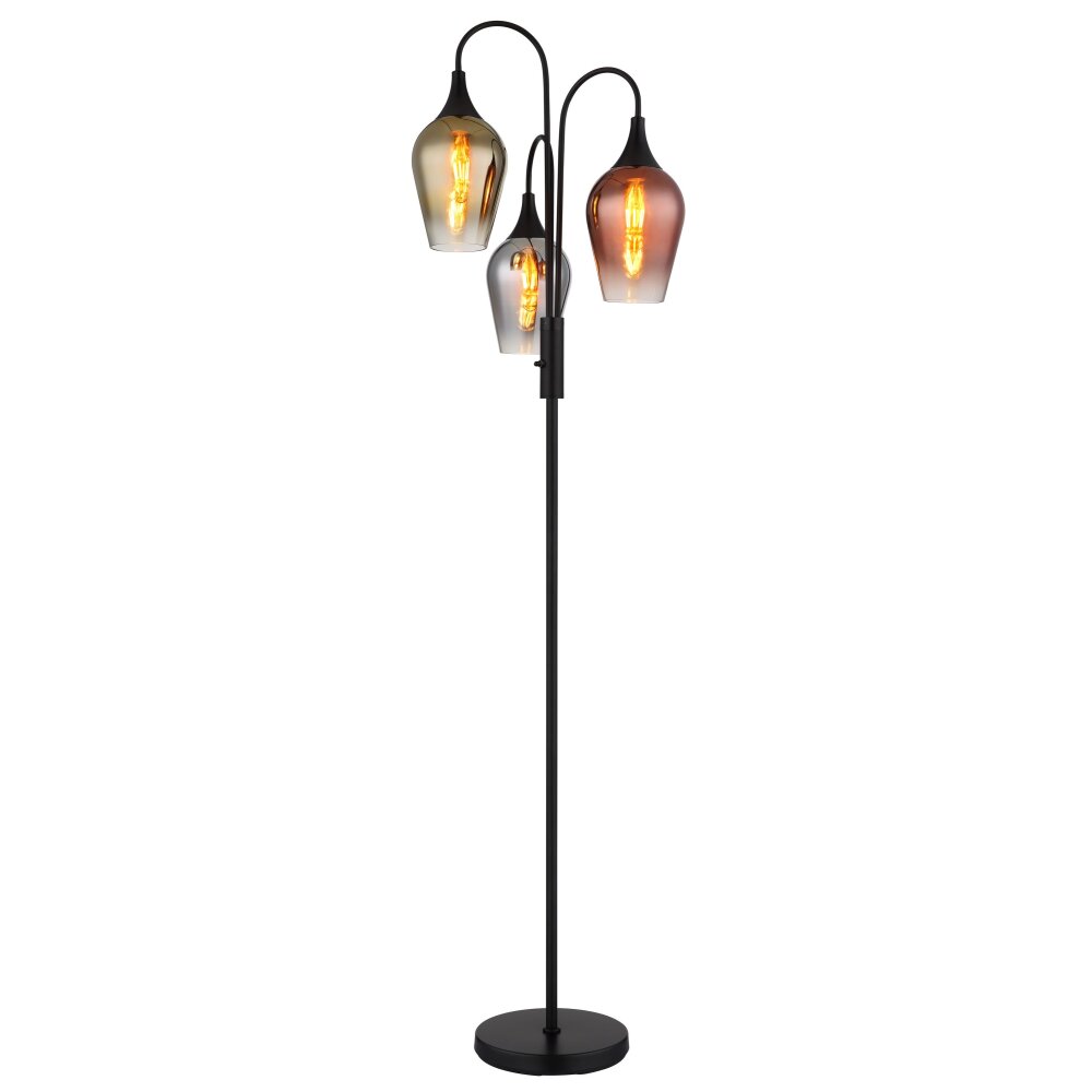 Globo Lavus Stehleuchte Schwarz, 3-flammig main product photo