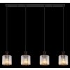 Globo Jordana Hängeleuchte Schwarz, 4-flammig