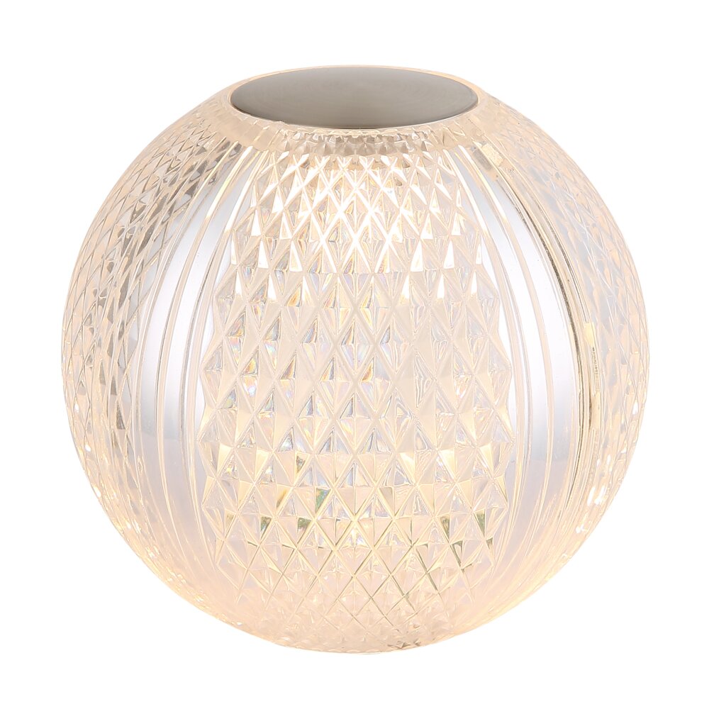 Globo Aida Tischleuchte LED Nickel-Matt, Transparent, Klar, 1-flammig main product photo