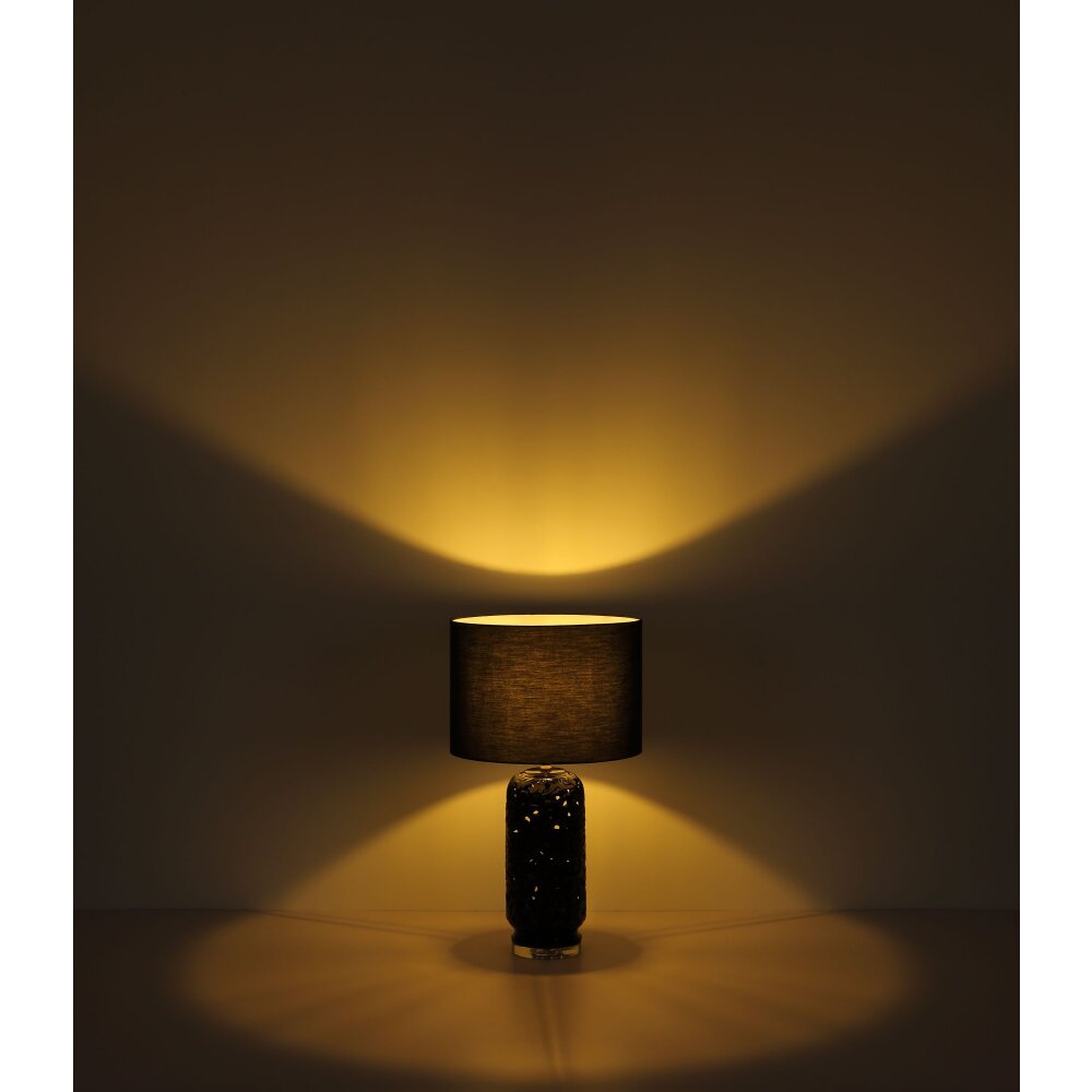 Globo Sebastian Tischleuchte Schwarz, Transparent, Klar, 1-flammig