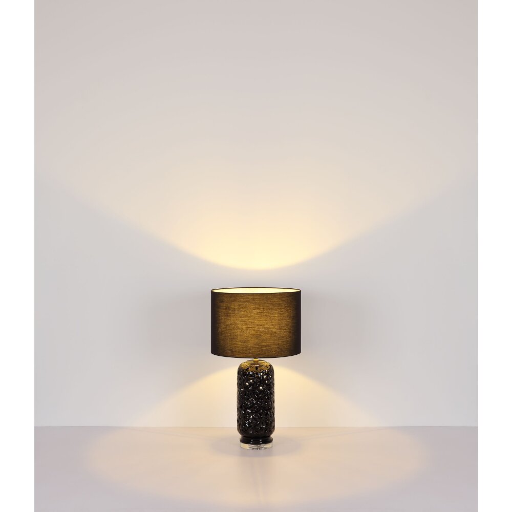 Globo Sebastian Tischleuchte Schwarz, Transparent, Klar, 1-flammig