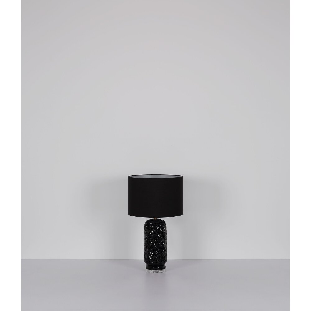 Globo Sebastian Tischleuchte Schwarz, Transparent, Klar, 1-flammig