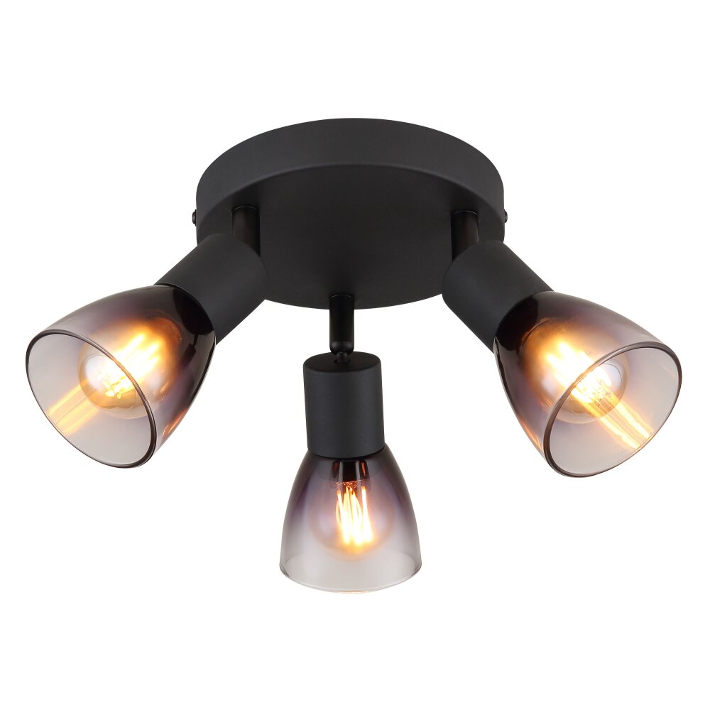 Globo Satella Strahler Schwarz, 3-flammig main product photo