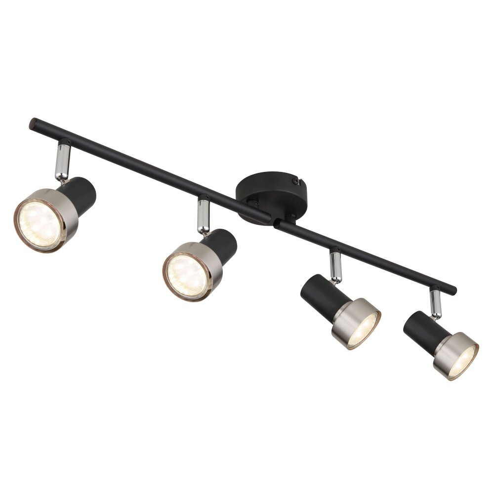 Globo Mason Strahler Chrom, Schwarz, 4-flammig main product photo
