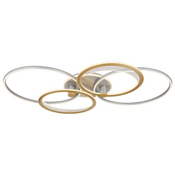Globo Umbra Deckenleuchte LED Gold, Silber, 1-flammig, Fernbedienung Globo Umbra Deckenleuchte LED Gold, Silber, 1-flammig, Fernbedienung