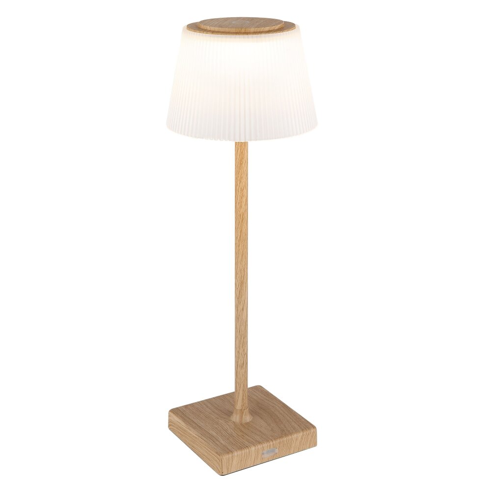 Globo Gregoir Tischleuchte LED Holz dunkel, Naturfarben, 1-flammig main product photo
