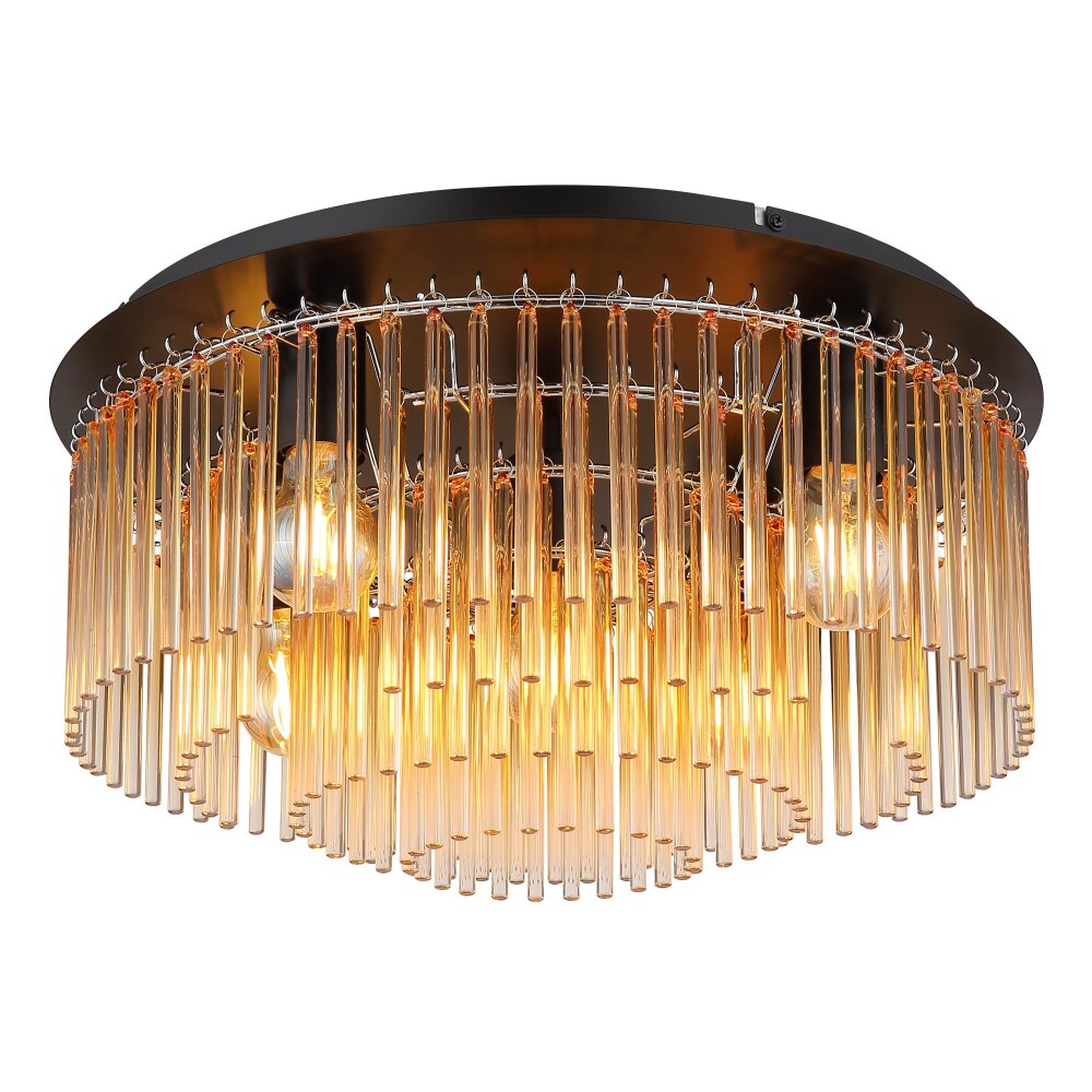 Globo Gorley Deckenleuchte Chrom, Schwarz, 5-flammig main product photo