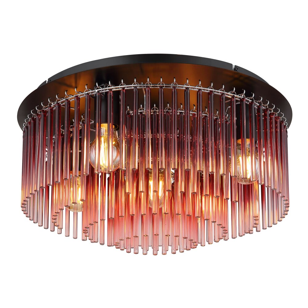 Globo Gorley Deckenleuchte Chrom, Schwarz, 5-flammig main product photo