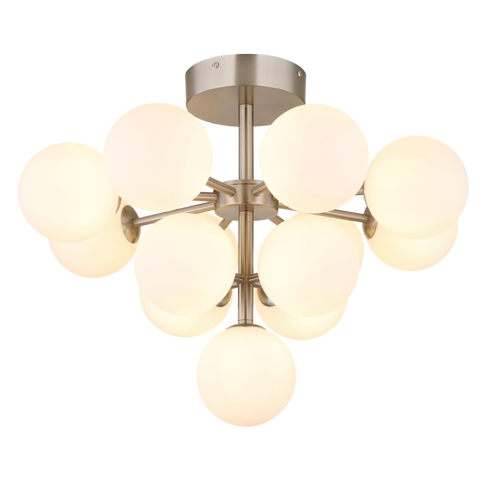 Globo Grappy Deckenleuchte Nickel-Matt, 13-flammig main product photo
