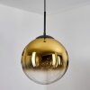 Gastor Hängeleuchte Glas 30 cm Gold, Klar, 1-flammig