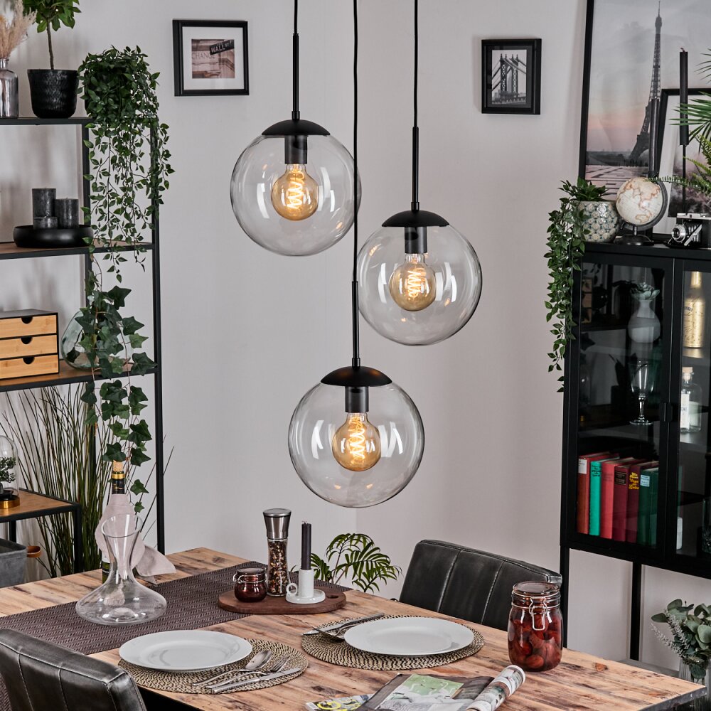 Gastor Hängeleuchte Glas 25 cm Klar, 3-flammig main product photo