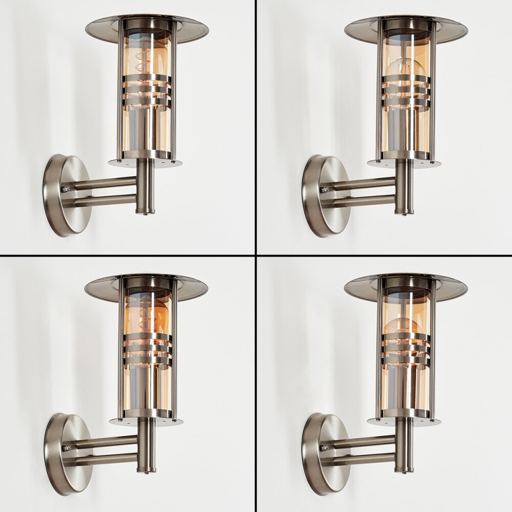 Forli Außenwandleuchte Silber, 1-flammig