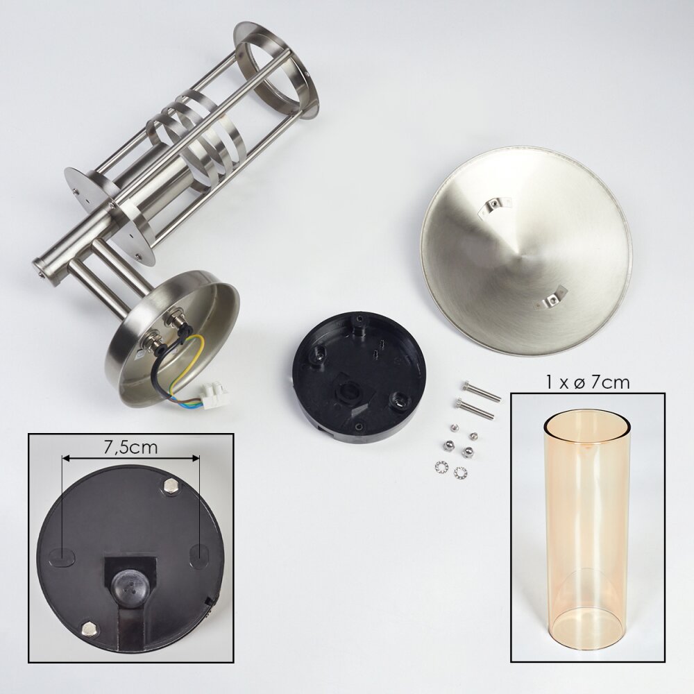 Forli Außenwandleuchte Silber, 1-flammig