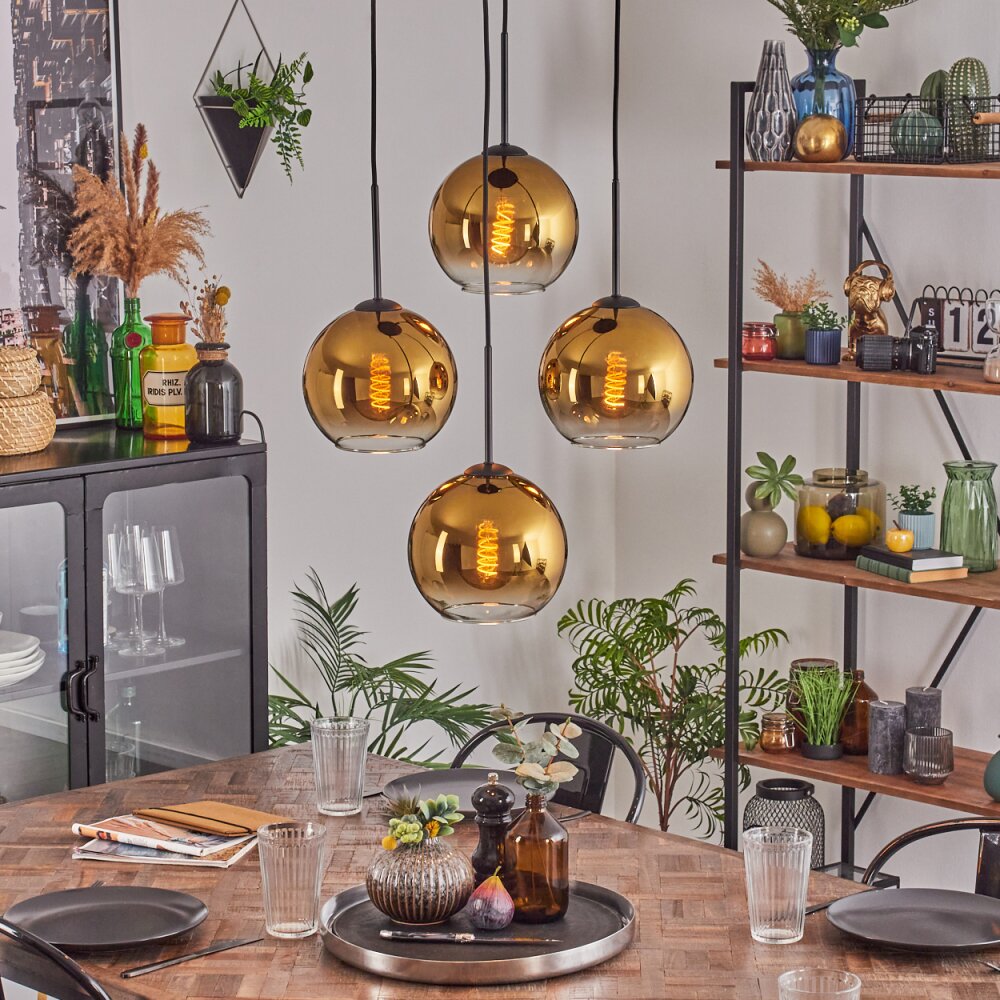 Koyoto Hängeleuchte 20 cm Gold, Klar, 4-flammig main product photo