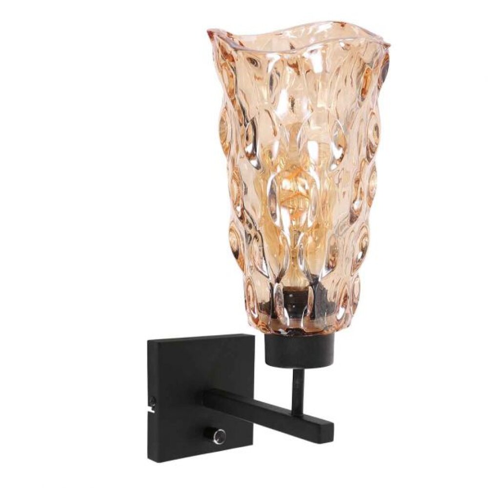 Steinhauer Vidrio Wandleuchte Schwarz, 1-flammig main product photo