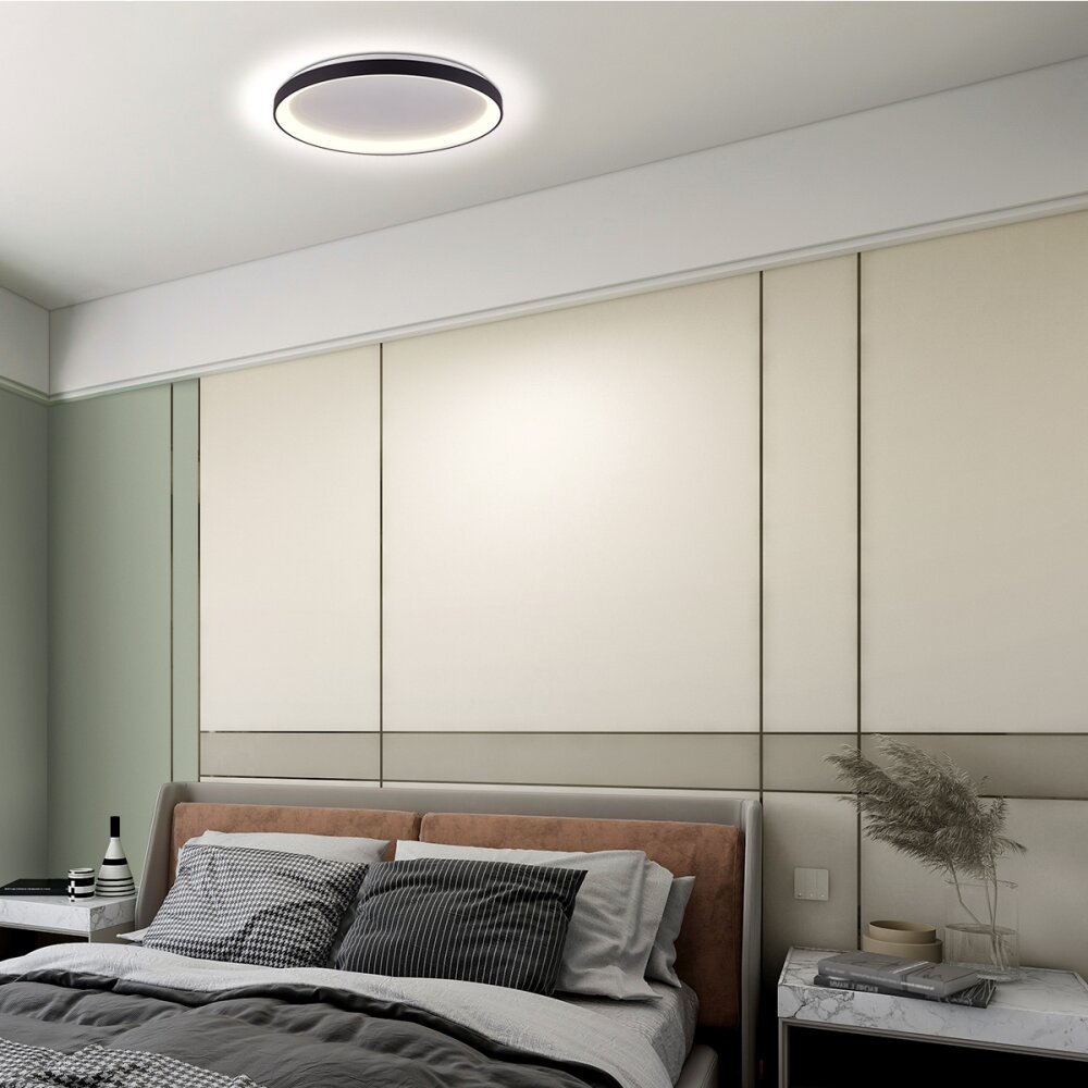 Steinhauer Ringlede Deckenleuchte Schwarz, 1-flammig main product photo