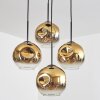 Ripoll Hängeleuchte Glas 20 cm Gold, Klar, 4-flammig