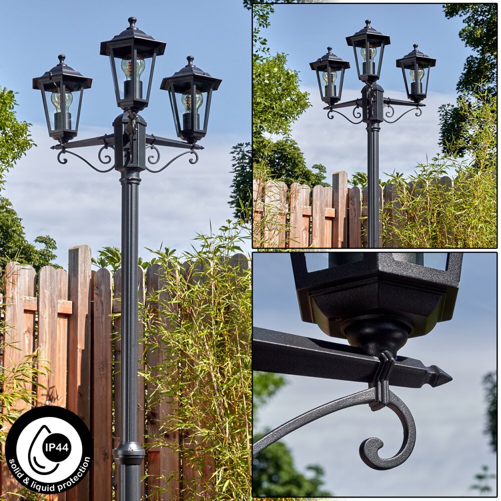 Loria Kandelaber Schwarz, 3-flammig main product photo