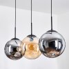 Gastor Hängeleuchte Glas 30 cm Bernsteinfarben, Rauchfarben, 3-flammig