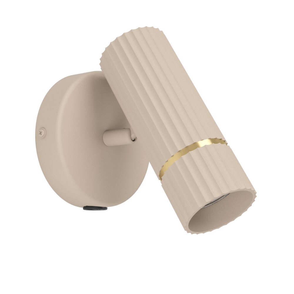 Eglo CAMINIA Wandleuchte LED Messing, Sandfarben, 1-flammig main product photo