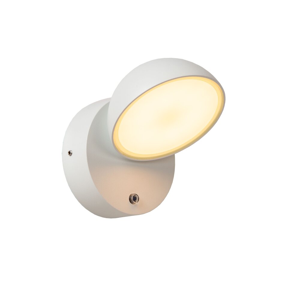 Lucide FINN Außenwandleuchte LED Weiß, 1-flammig, Bewegungsmelder main product photo