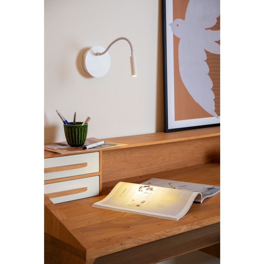 Lucide JOLIJN Wandleuchte LED Weiß, 1-flammig main product photo
