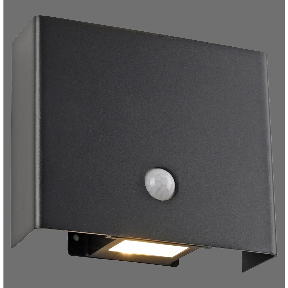 Leuchten Direkt AMIN Wandleuchte LED Schwarz, 2-flammig, Bewegungsmelder main product photo