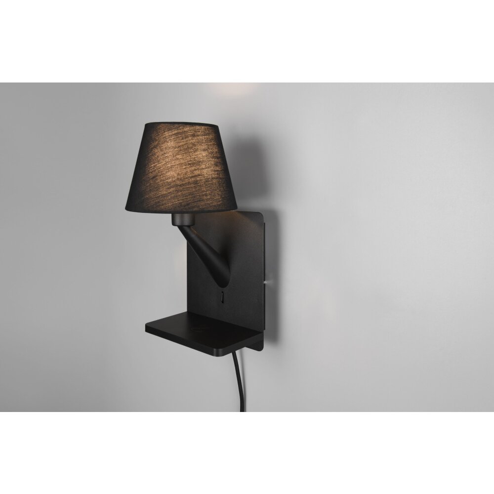 Trio Comfort Wandleuchte Schwarz, 1-flammig main product photo