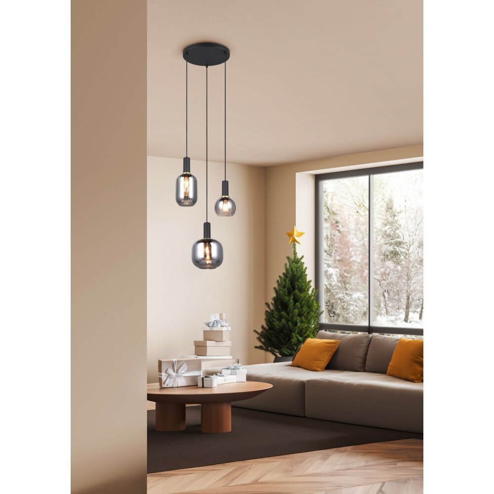 Trio Diva Pendelleuchte Schwarz, 3-flammig main product photo