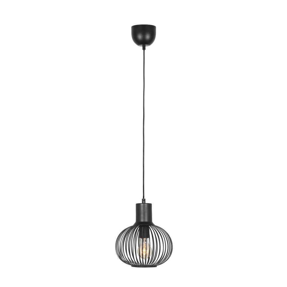 Trio GILA Pendelleuchte Schwarz, 1-flammig main product photo