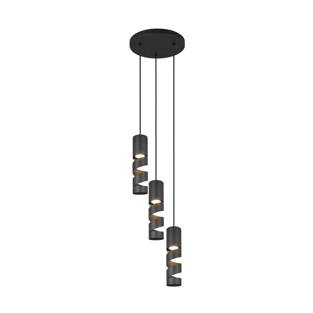 Trio Stream Pendelleuchte Schwarz, 3-flammig main product photo