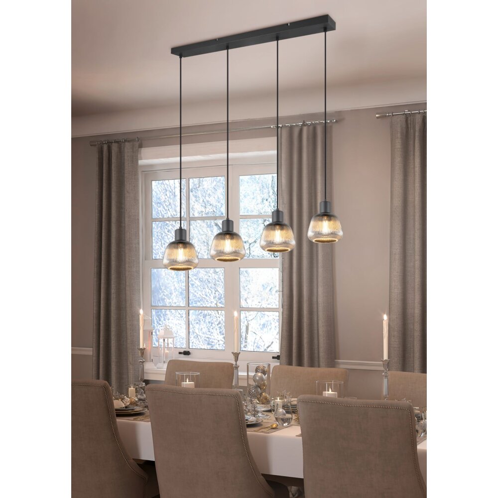 Trio Tarifa Pendelleuchte Schwarz, 4-flammig main product photo