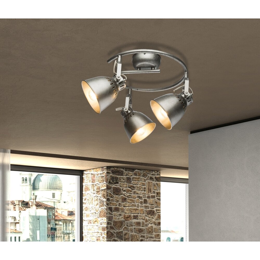 Globo Hernan Deckenstrahler Grau, Silber, 3-flammig main product photo