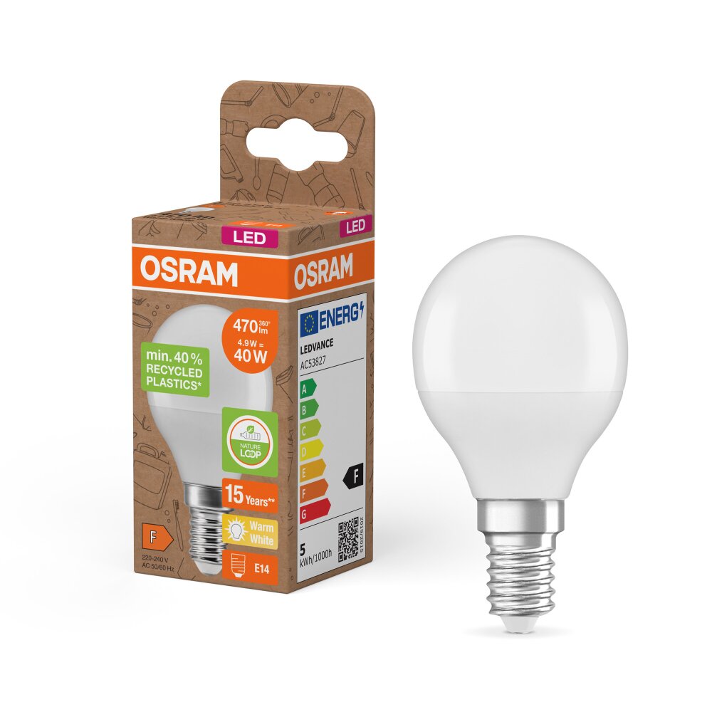 Osram LED E14 4,9 Watt 2700 Kelvin 470 Lumen main product photo