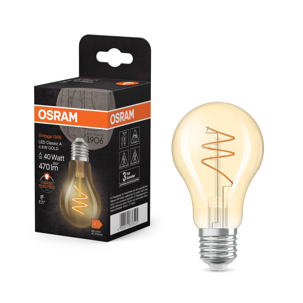 Osram LED E27 4,9 Watt 2200 Kelvin 470 Lumen main product photo