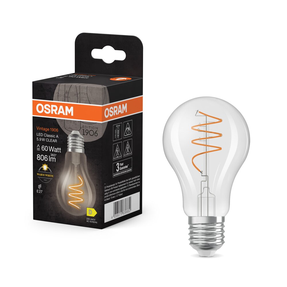 Osram LED E27 5,9 Watt 2700 Kelvin 806 Lumen main product photo