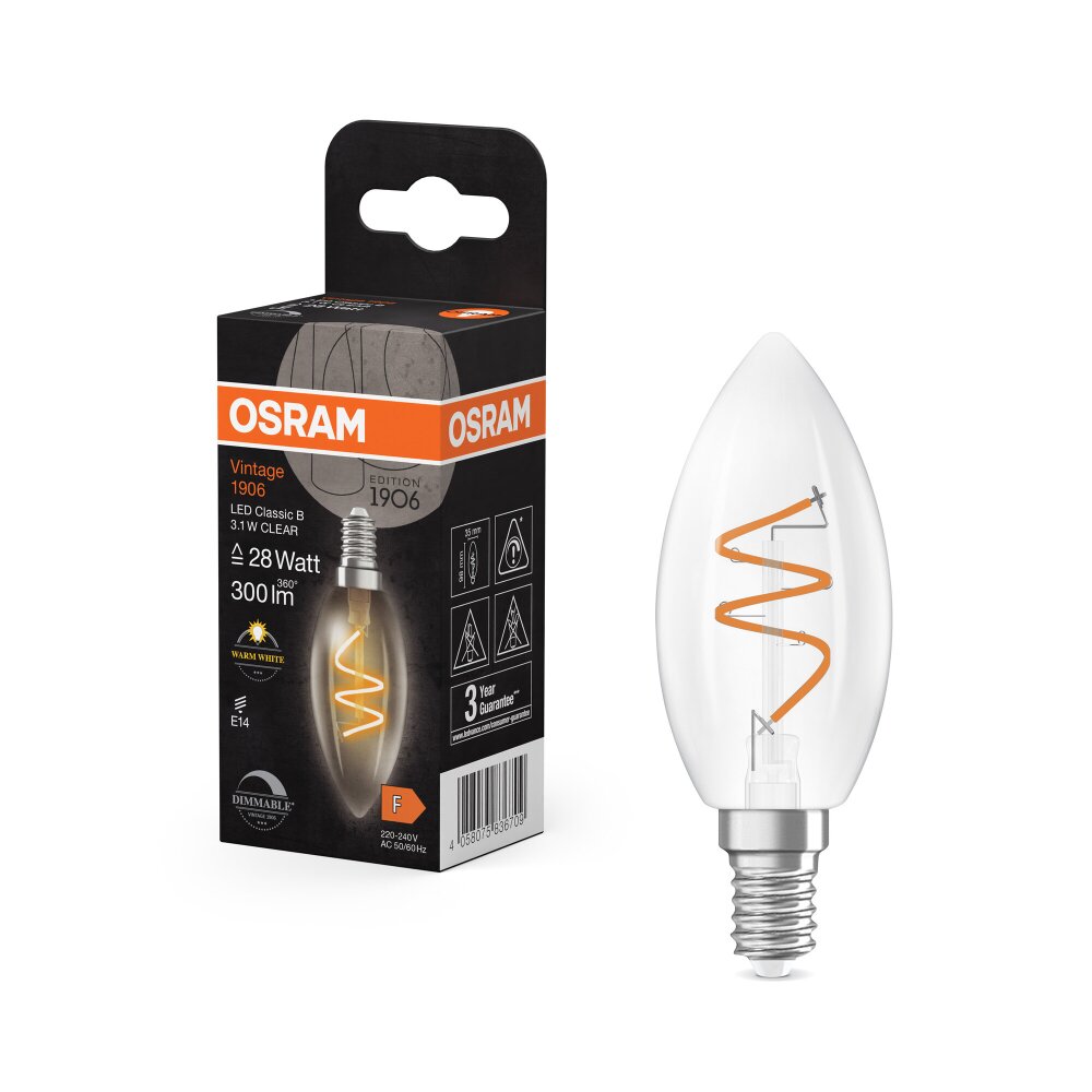 Osram LED E14 3,1 Watt 2700 Kelvin 300 Lumen main product photo