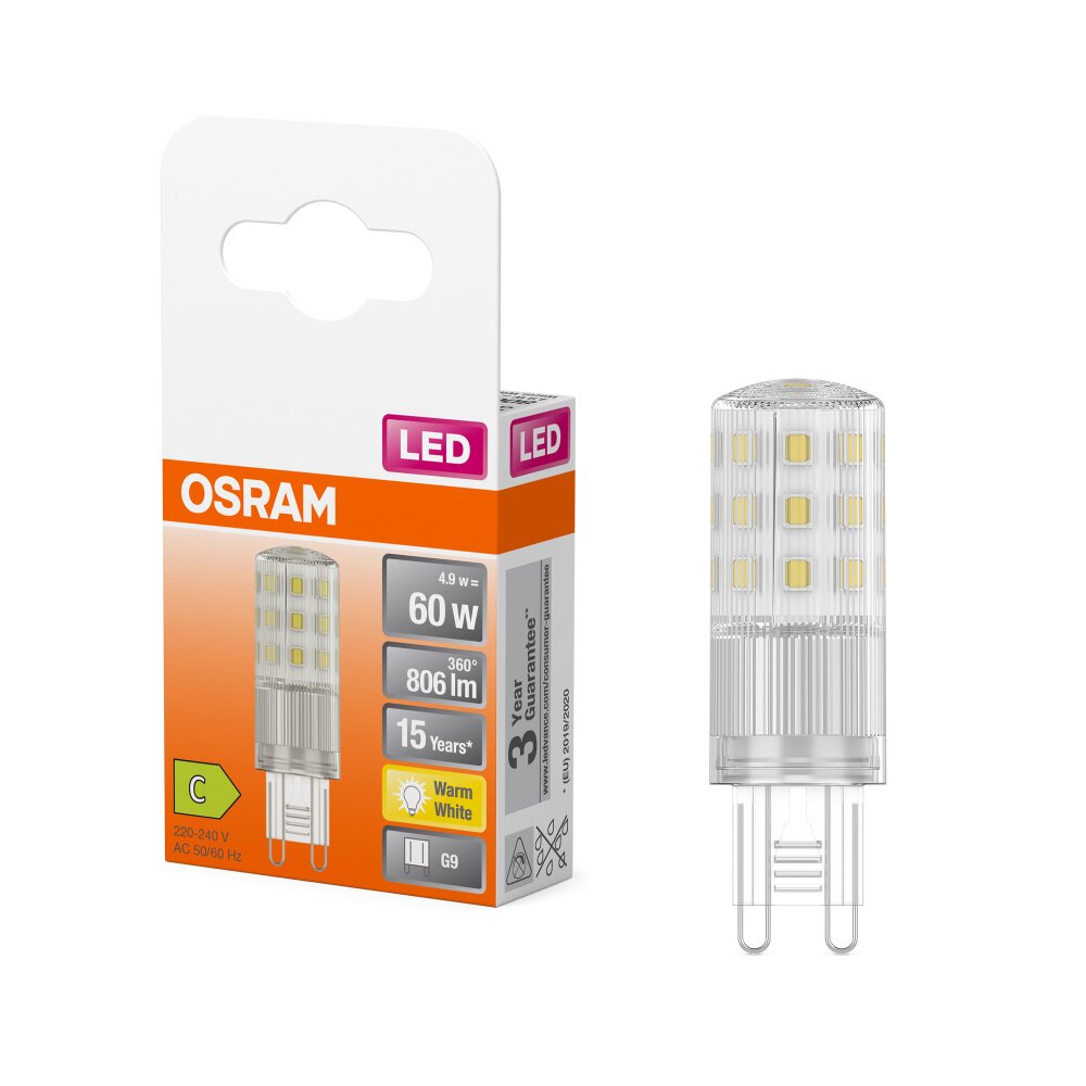Osram LED G9 4,9 Watt 2700 Kelvin 806 Lumen main product photo