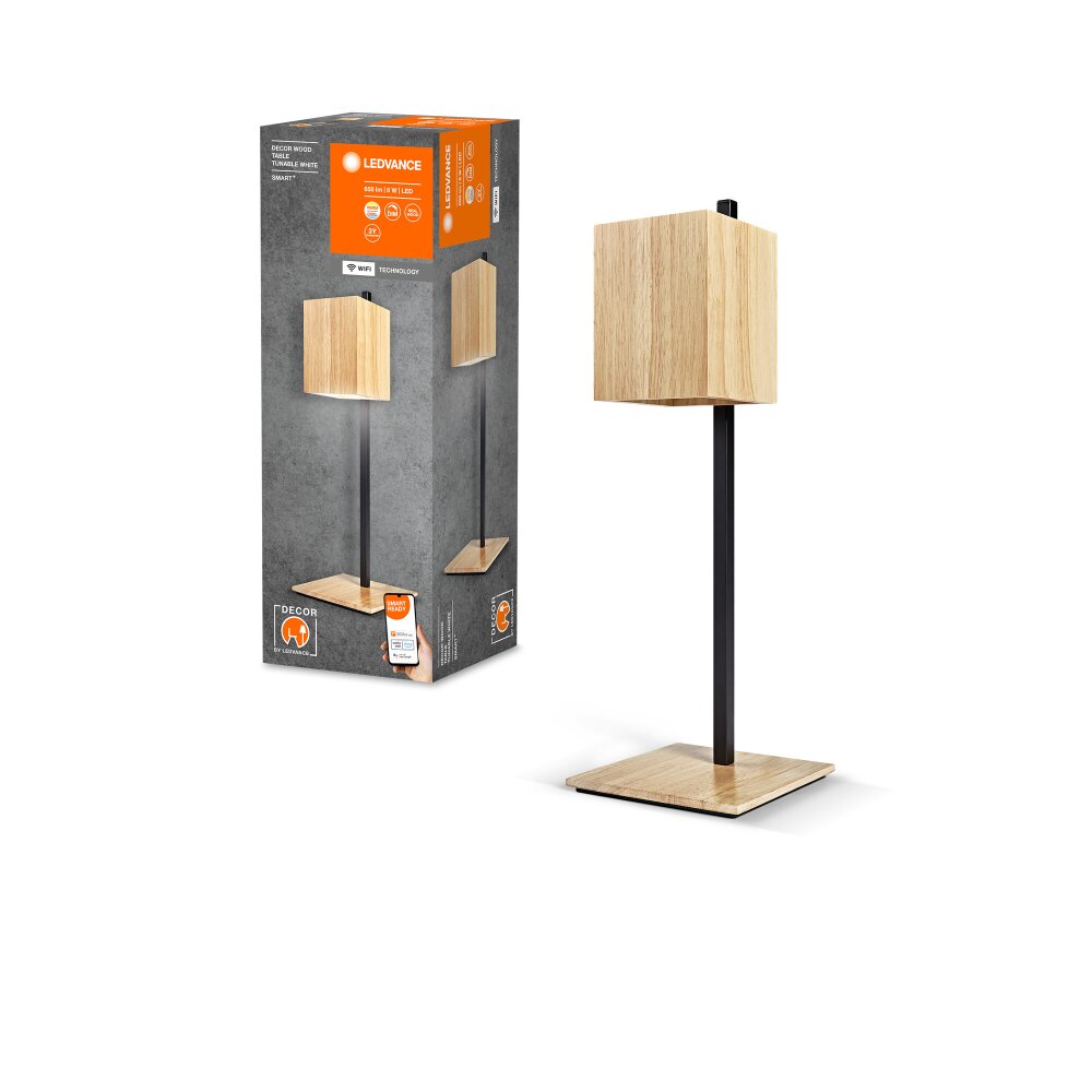 LEDVANCE SMART WIFI DECOR Wand- und Deckenleuchte Schwarz, 1-flammig main product photo