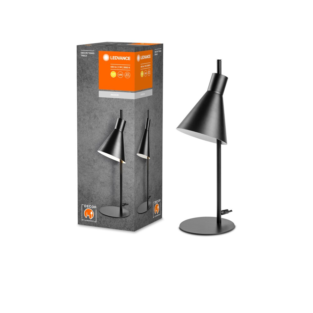 LEDVANCE DECOR Wand- und Deckenleuchte Schwarz, 1-flammig main product photo